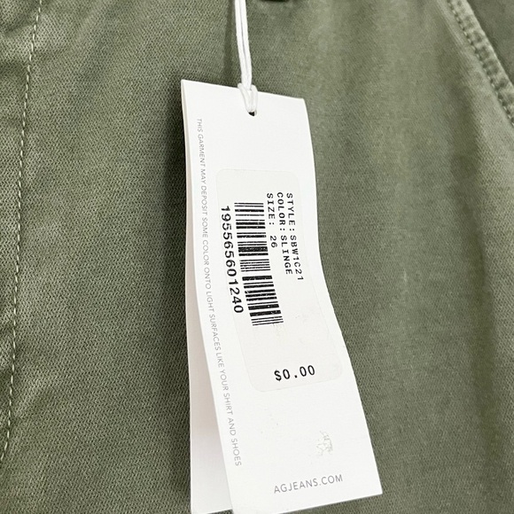 NWT Ag Adriano Goldschmied Women's Caden Jogger Trouser Pants in Green Size 26 - Picture 14 of 16